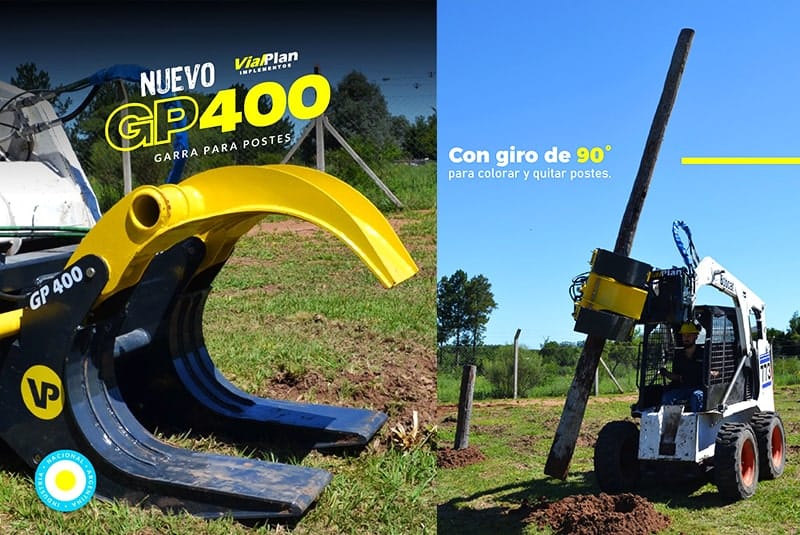 Nuevo GP400 de VialPlan: la primera garra hidráulica de Argentina para colocación y extracción de postes